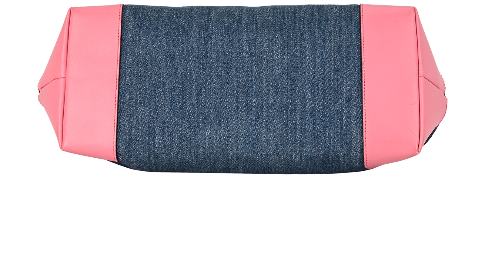 Denim Craft Tote Bag, &pound;495, Handbags, Blue/Pink, Canvas/Leather, Top view